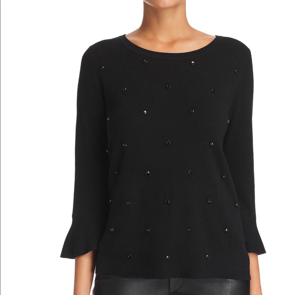 Le Gali Julie Rhinestone embellished Sweater Black